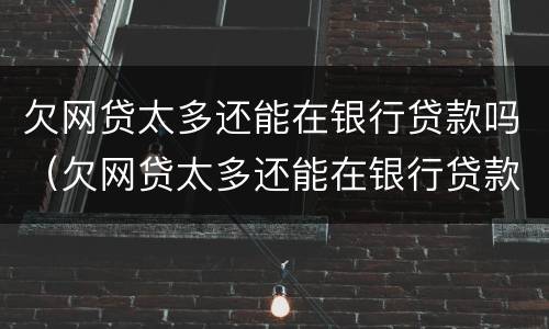 欠网贷太多还能在银行贷款吗（欠网贷太多还能在银行贷款吗怎么办）