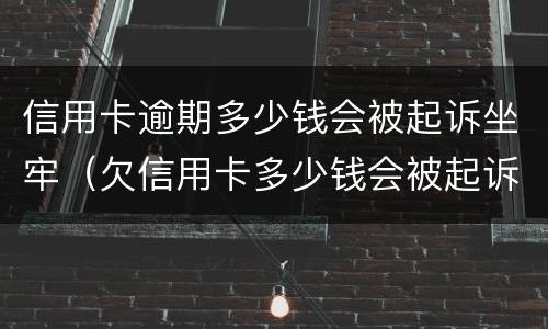 信用卡逾期多少钱会被起诉坐牢（欠信用卡多少钱会被起诉坐牢）