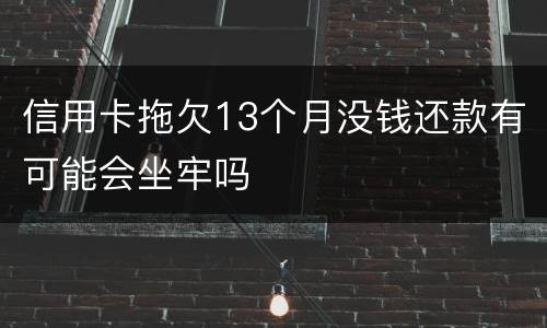 信用卡拖欠13个月没钱还款有可能会坐牢吗