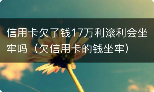 信用卡欠了钱17万利滚利会坐牢吗（欠信用卡的钱坐牢）