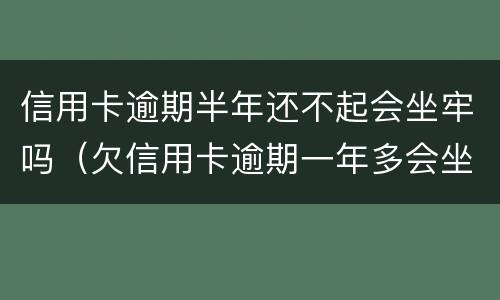 信用卡逾期半年还不起会坐牢吗（欠信用卡逾期一年多会坐牢吗）