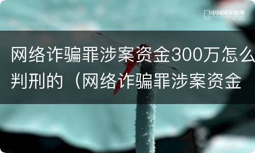 网络诈骗罪涉案资金300万怎么判刑的（网络诈骗罪涉案资金300万怎么判刑的呢）