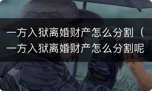 一方入狱离婚财产怎么分割（一方入狱离婚财产怎么分割呢）