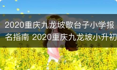 2020重庆九龙坡歇台子小学报名指南 2020重庆九龙坡小升初划片一览表