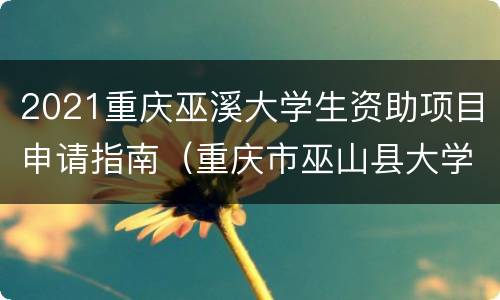 2021重庆巫溪大学生资助项目申请指南（重庆市巫山县大学生资助中心）