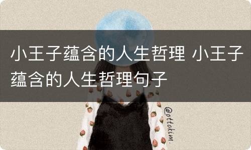 小王子蕴含的人生哲理 小王子蕴含的人生哲理句子