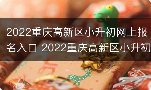 2022重庆高新区小升初网上报名入口 2022重庆高新区小升初网上报名入口公告