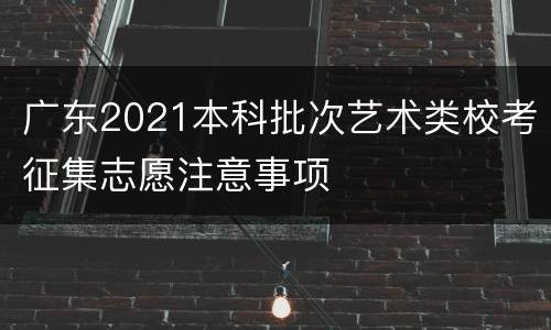 广东2021本科批次艺术类校考征集志愿注意事项