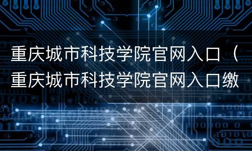 重庆城市科技学院官网入口（重庆城市科技学院官网入口缴费）