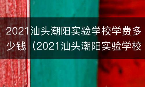 2021汕头潮阳实验学校学费多少钱（2021汕头潮阳实验学校学费多少钱一年）