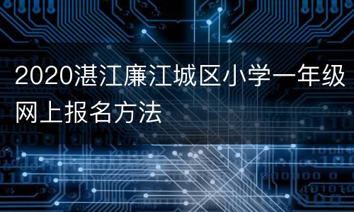 2020湛江廉江城区小学一年级网上报名方法