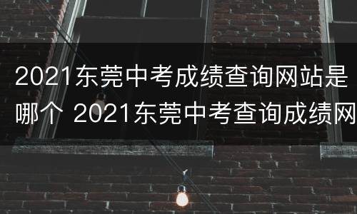 2021东莞中考成绩查询网站是哪个 2021东莞中考查询成绩网址