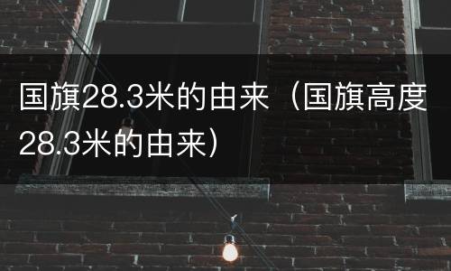 国旗28.3米的由来（国旗高度28.3米的由来）