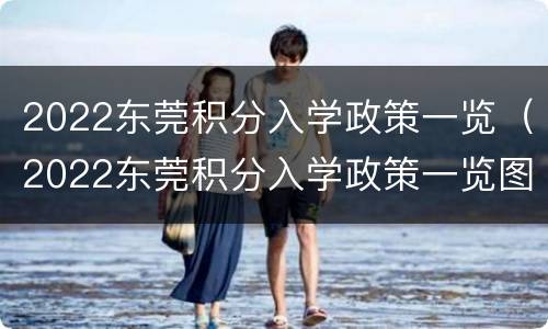 2022东莞积分入学政策一览（2022东莞积分入学政策一览图）