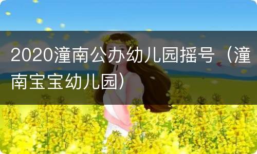 2020潼南公办幼儿园摇号（潼南宝宝幼儿园）