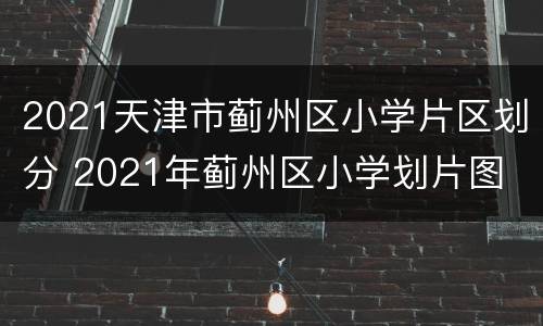 2021天津市蓟州区小学片区划分 2021年蓟州区小学划片图