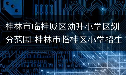 桂林市临桂城区幼升小学区划分范围 桂林市临桂区小学招生网