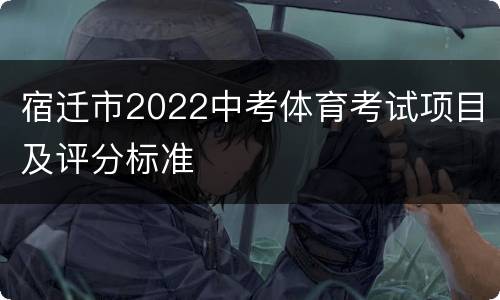 宿迁市2022中考体育考试项目及评分标准
