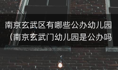 南京玄武区有哪些公办幼儿园（南京玄武门幼儿园是公办吗）