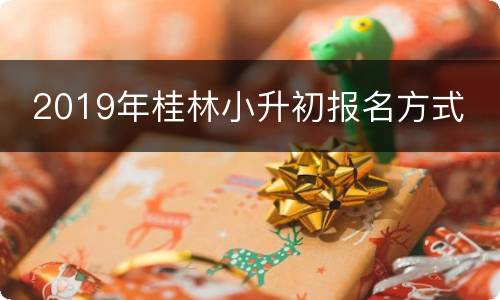  2019年桂林小升初报名方式