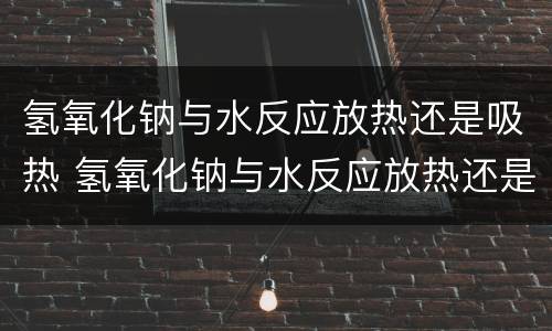 氢氧化钠与水反应放热还是吸热 氢氧化钠与水反应放热还是吸热,压强怎么变化