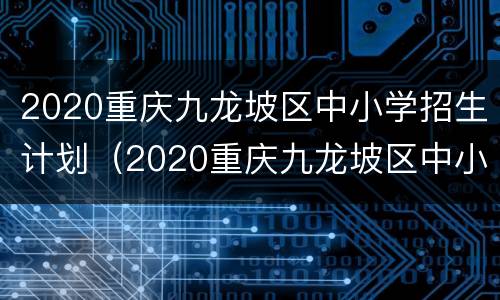 2020重庆九龙坡区中小学招生计划（2020重庆九龙坡区中小学招生计划公布）