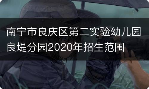 南宁市良庆区第二实验幼儿园良堤分园2020年招生范围