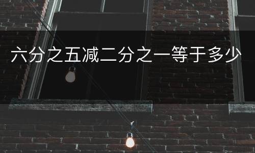 六分之五减二分之一等于多少