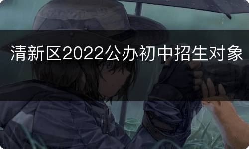 清新区2022公办初中招生对象