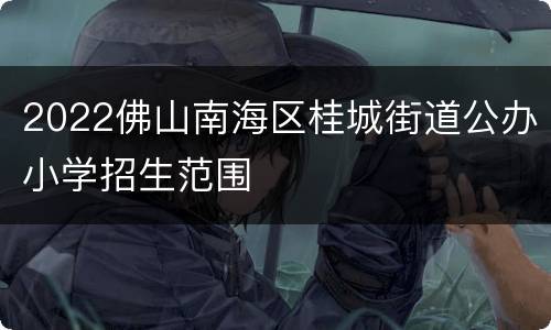 2022佛山南海区桂城街道公办小学招生范围