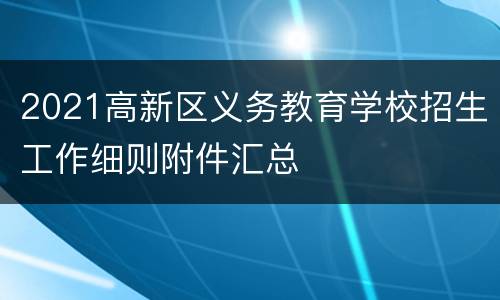 2021高新区义务教育学校招生工作细则附件汇总