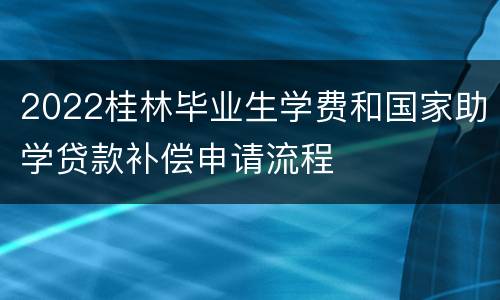 2022桂林毕业生学费和国家助学贷款补偿申请流程