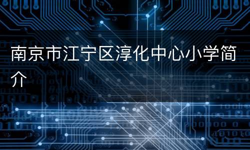 南京市江宁区淳化中心小学简介