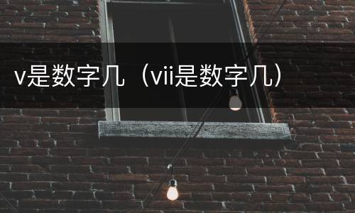 v是数字几（vii是数字几）