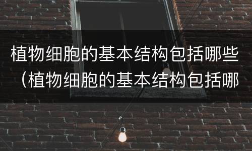 植物细胞的基本结构包括哪些（植物细胞的基本结构包括哪些和功能）
