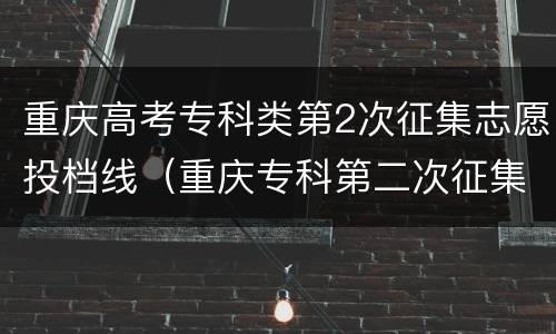重庆高考专科类第2次征集志愿投档线（重庆专科第二次征集志愿）