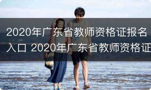2020年广东省教师资格证报名入口 2020年广东省教师资格证报名入口官网