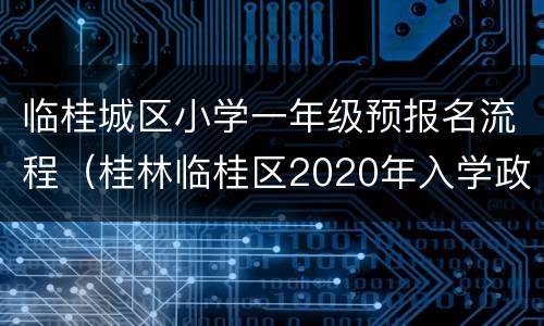 临桂城区小学一年级预报名流程（桂林临桂区2020年入学政策）