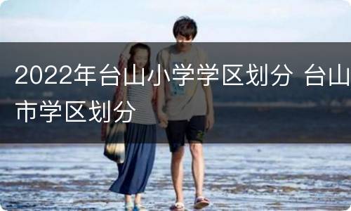 2022年台山小学学区划分 台山市学区划分