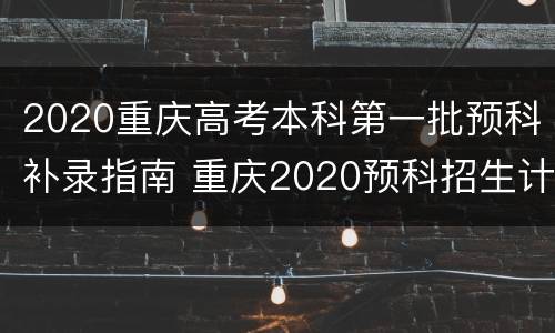 2020重庆高考本科第一批预科补录指南 重庆2020预科招生计划