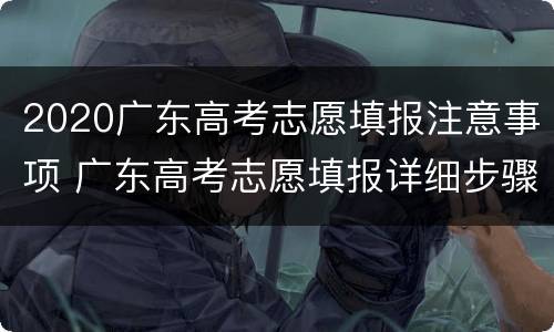 2020广东高考志愿填报注意事项 广东高考志愿填报详细步骤