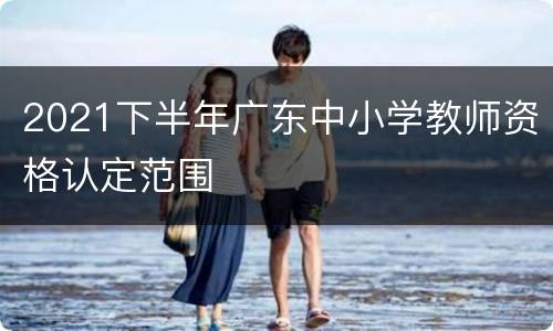 2021下半年广东中小学教师资格认定范围