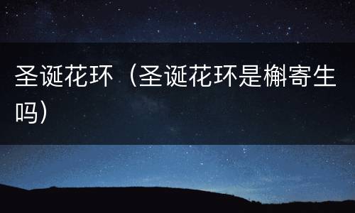 圣诞花环（圣诞花环是槲寄生吗）