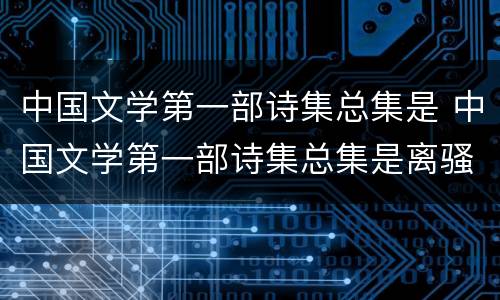中国文学第一部诗集总集是 中国文学第一部诗集总集是离骚