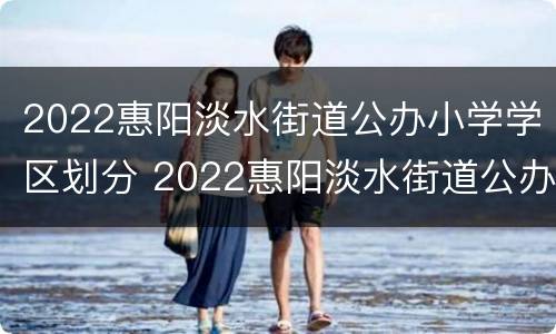 2022惠阳淡水街道公办小学学区划分 2022惠阳淡水街道公办小学学区划分图