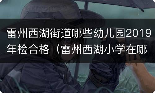 雷州西湖街道哪些幼儿园2019年检合格（雷州西湖小学在哪）