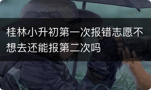 桂林小升初第一次报错志愿不想去还能报第二次吗