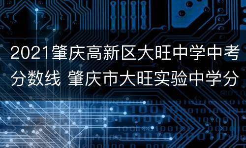 2021肇庆高新区大旺中学中考分数线 肇庆市大旺实验中学分数线
