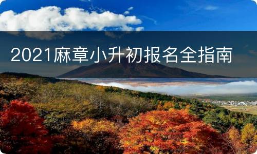 2021麻章小升初报名全指南