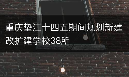 重庆垫江十四五期间规划新建改扩建学校38所
